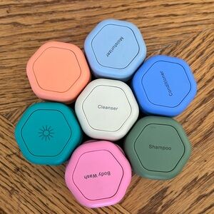 Cadence Honeycomb Set, multicolor, 7 with labels, Magnetic, leakproof travel